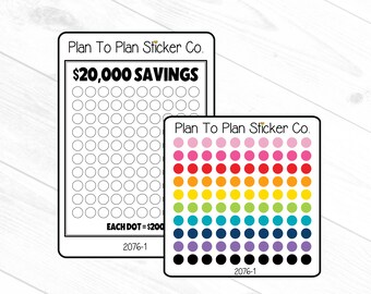 2076-1~~20,000 Savings Tracker Planner Stickers.
