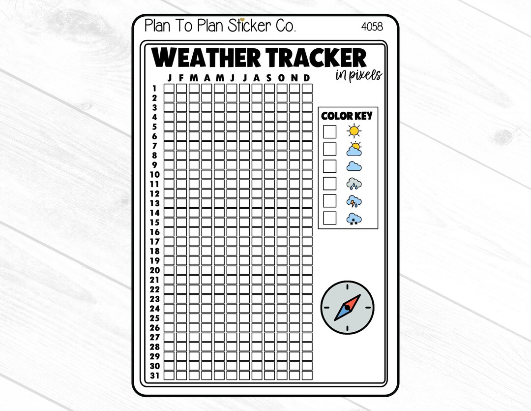 Stormtracker Sticker 4058~~weather Tracker Planner Stickers. - Etsy