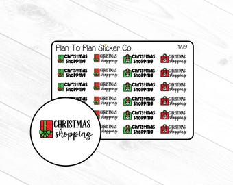 1779~~Christmas Shopping Planner Stickers.