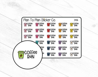 3106~~Coffee Run Planner Stickers.