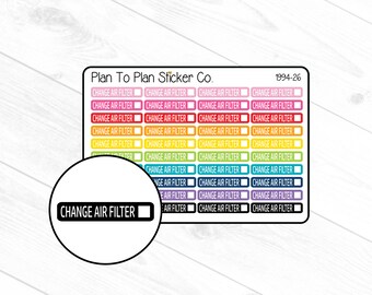 1994-26~~Change Air Filter Planner Stickers.