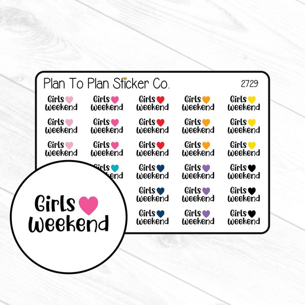 2729~~Girls Weekend Planner Stickers.