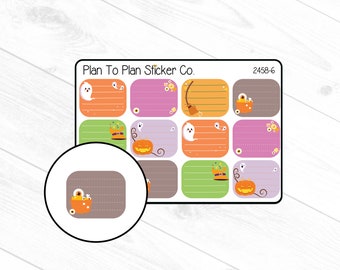 2458-6~~Pegatinas para planificador de cajas de Halloween