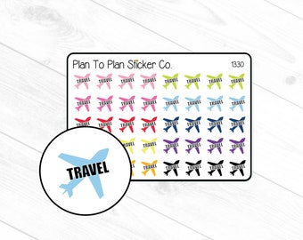 1330~~Travel Airplane Planner Stickers.