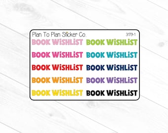 3179-1~~Book Wishlist Page Header Planner Stickers