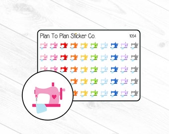 1054~~Sewing Machine Planner Stickers.