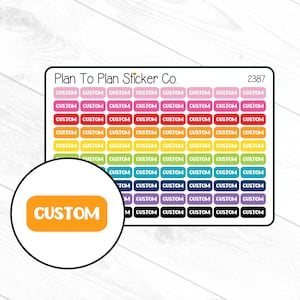 2387~~Custom Small Boxes Planner Stickers