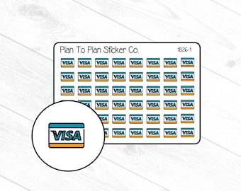 1826-1~~Visa Credit Card Planner Stickers.
