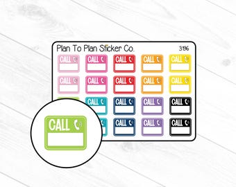 3196~~Call Reminder Planner Stickers.