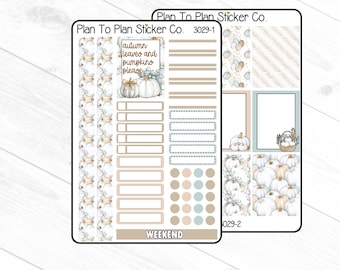 3029~~Pumpkins Please 6 PG. Weekly Kit Planner Stickers.