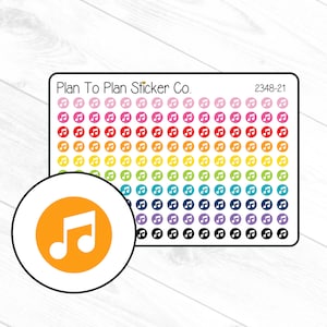 2348-21~~Music Notes Tiny Icons Planner Stickers.