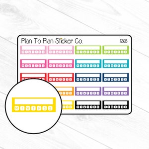1268~~Weekly Habit Tracker Planner Stickers.