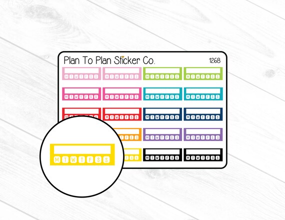 1268~~Weekly Habit Tracker Planner Stickers.