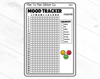 4057~~Mood Tracker Planner Stickers.