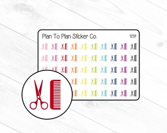 1259~~ Hair Cut Hair Appointment Planner Stickers.