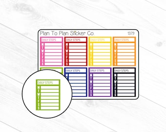 Daily Steps, Steps Tracker, Daily Tracker Planner Stickers - Etsy