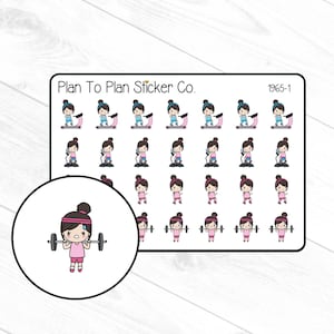1965~~ Workout Girls Planner Stickers.