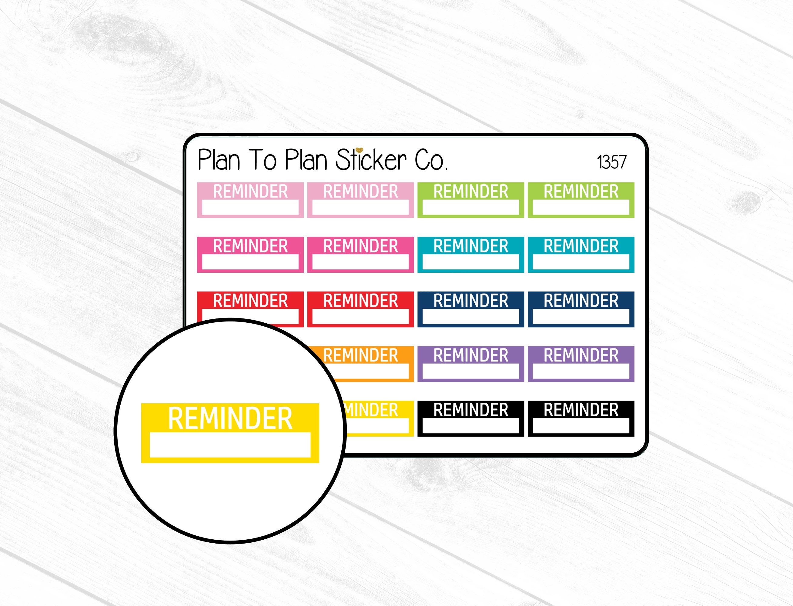 1357~~ Reminder Boxes Planner Stickers. - Etsy