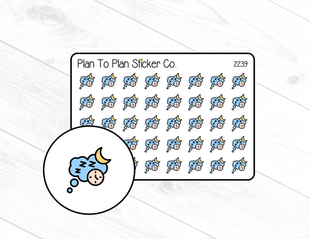 Sleep Pattern Stickers 2239~~sleep Planner Stickers. - Etsy