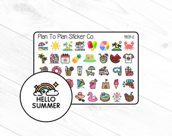 1909-2~~Summer Icons Planner Stickers.
