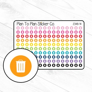 2348-14~~Trash Can Tiny Icons Planner Stickers.