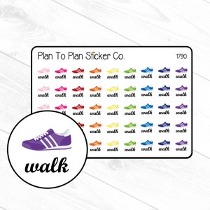 1790~~Walk Tennis Shoe Planner Stickers.