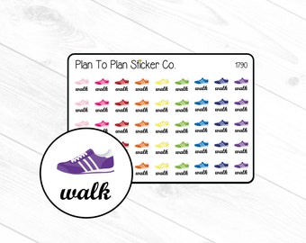 1790~~Walk Tennis Shoe Planner Stickers.