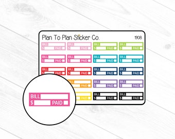 1908~~Bill Trackers Planner Stickers.