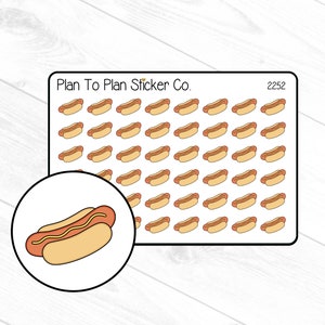 2252~~Hot Dogs Planner Stickers.