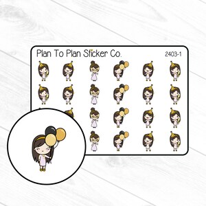 2403~~New Years Girls Planner Stickers.