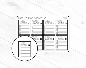 1806~~Monthly Bucket List Planner Stickers