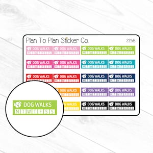 2258~~Dog Walks Planner Stickers.