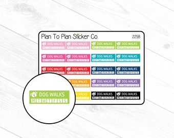 2258~~Dog Walks Planner Stickers.