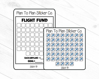 2664-19~~Flight Fund Savings Challenge Planner Stickers.
