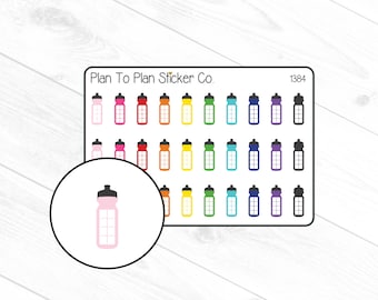 1384~~Water Tracker Planner Stickers.