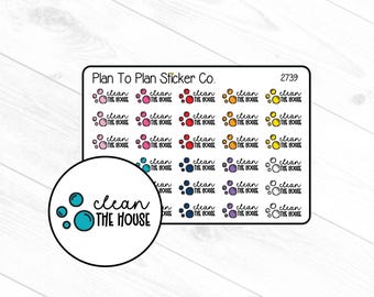 2739~~Clean the House Planner Stickers.