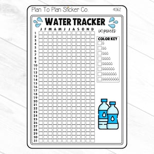 4062~~ Daily Water Tracker Planner Stickers. bild 1