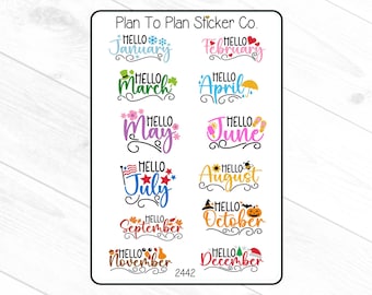 2442~~Monthly Doodles Planner Stickers.