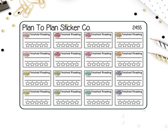 2455~Finished Reading Planner Stickers.
