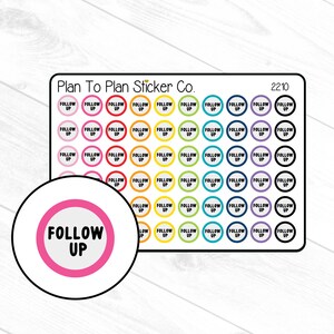 2210~~Follow Up Circles Planner Stickers