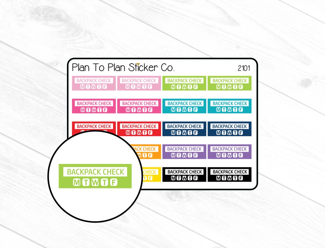 Check Tracker 2 2101~~backpack Check Tracker Planner Stickers. - Etsy