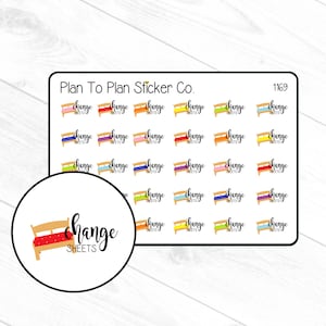 1169~~ Change The Bed Sheets Planner Stickers.