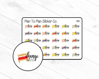 1169~~ Change The Bed Sheets Planner Stickers.