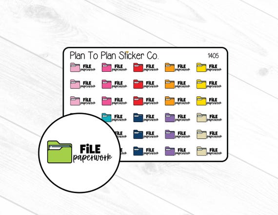 1405~~File Paperwork Planner Stickers.