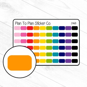 2468~~Small Rounded Box Planner Stickers.