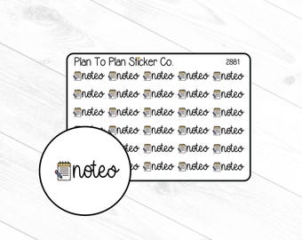2881~~Notes Planner Stickers.