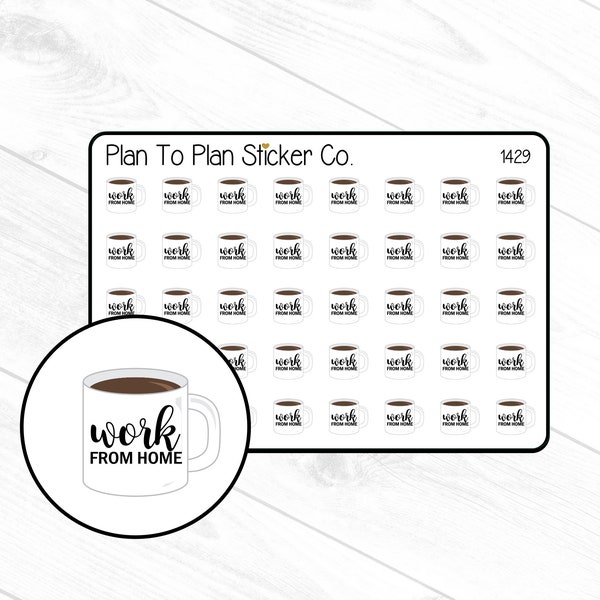 1429~~Work From Home Planner Stickers.