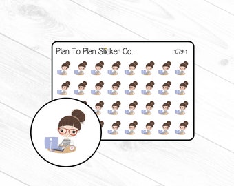 1079~~Working Girl Planner Stickers.