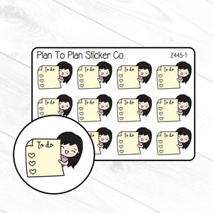2445~~To Do List Girl Planner Stickers.