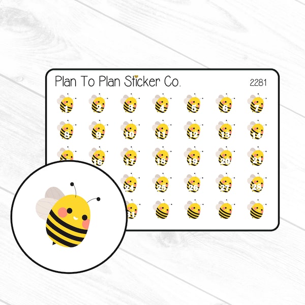 2281~~Bumble Bee Date Covers Planner Stickers.